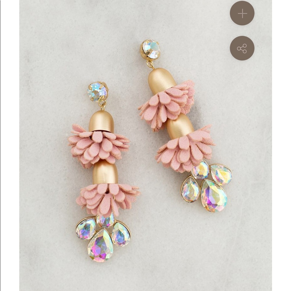 Joyfolie Angelina dusty rose pink earrings